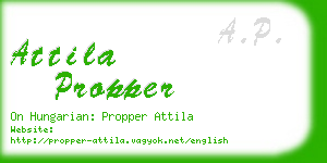 attila propper business card